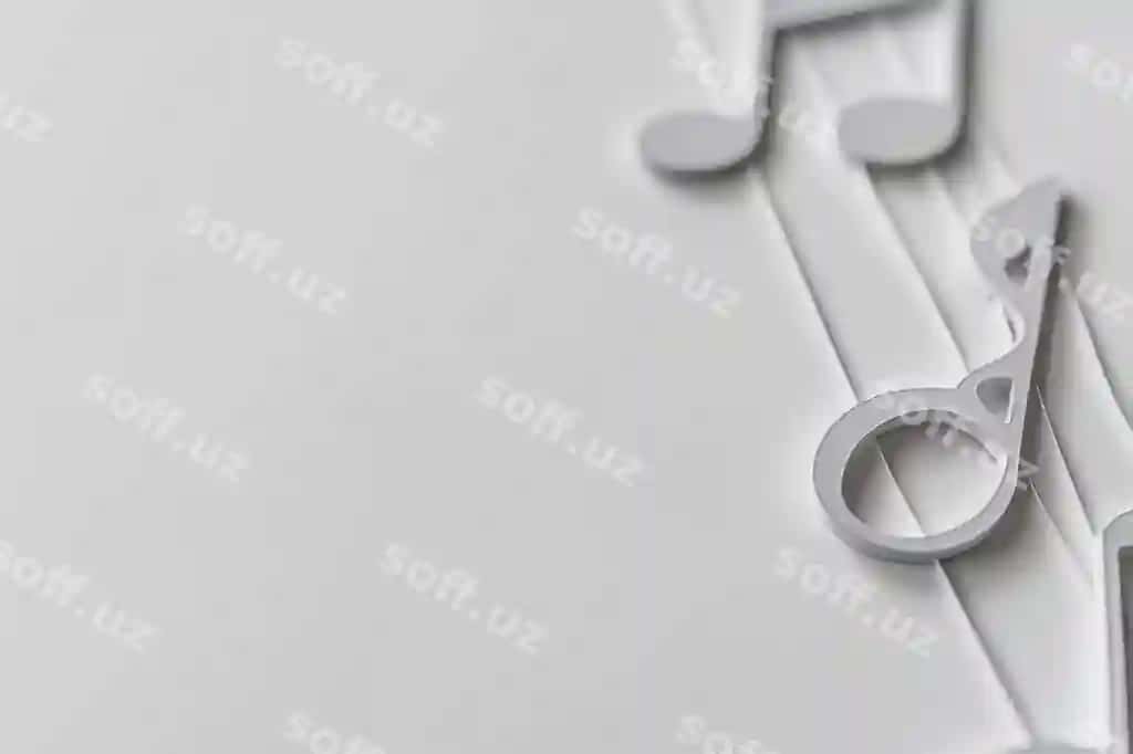 Musiqa belgilari dalg'ali oq fonda | Musical symbols wave white background