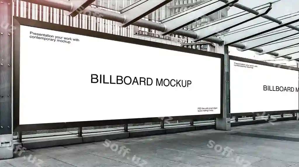 Billboard namuna ofis hududi | Billboard mockup office area