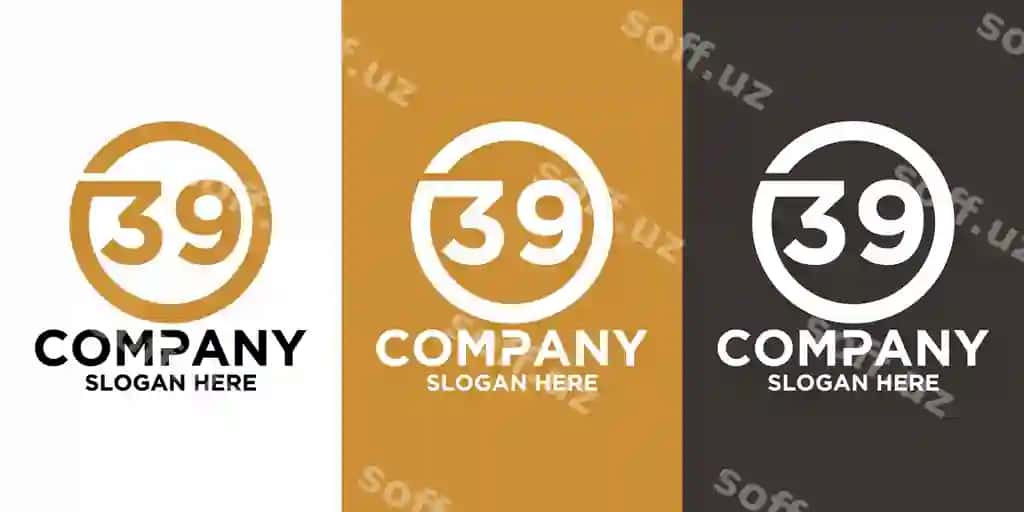 Chiziq ichidagi bosh harflar logotipi | Logo with initial inside circle