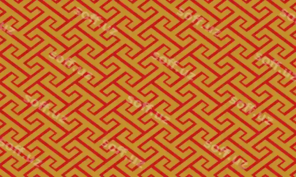 Yapon naqshi ulangan forma xatlar | Japanese pattern connected form letters