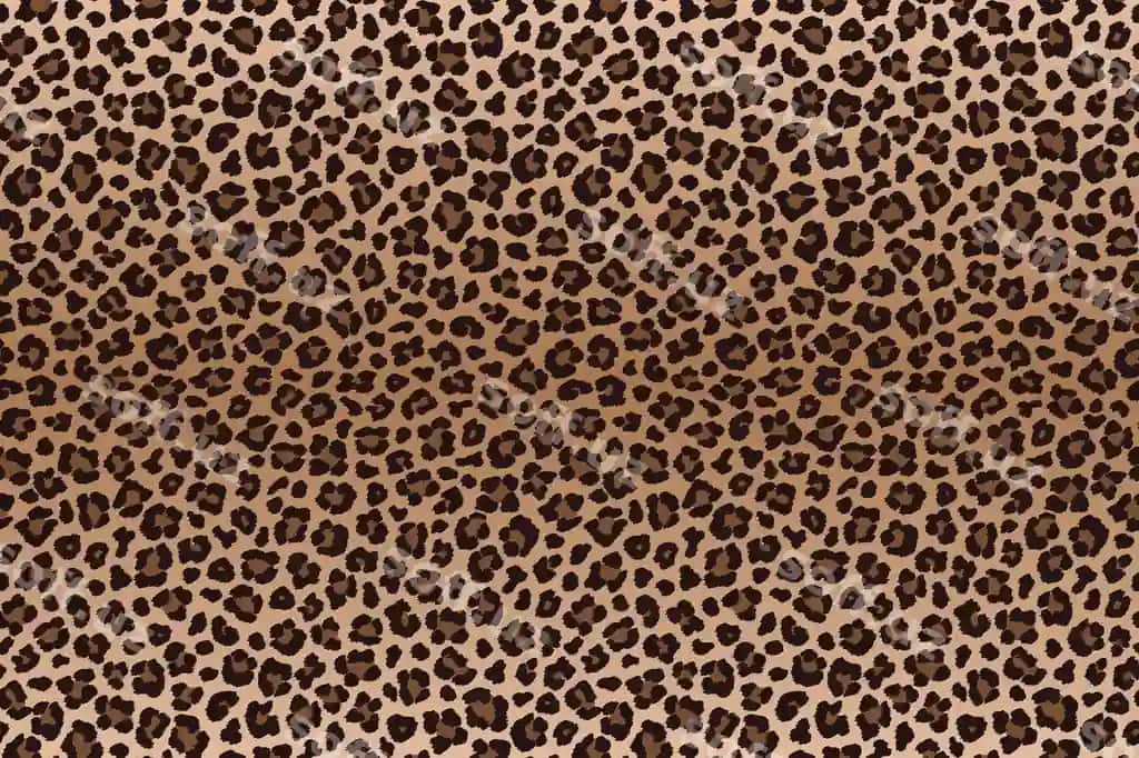 Qora jigarrang barsoy chiziqqan tug'oq teksturasi vektor illustratsiyasi | Dark brown leopard spotted fur texture vector illustration