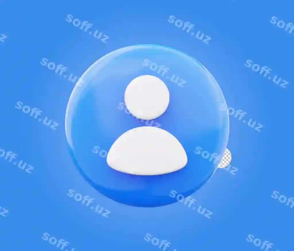 Foydalanuvchi profil belgasi 3D illustratsiya shaffof orqa fon | User profile symbol 3d illustration transparent background