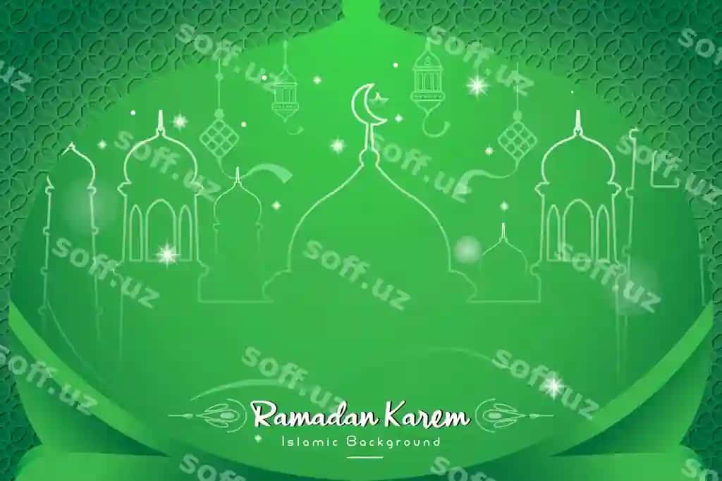 Maxsus Ramadan Kareem bayrami Islomiy fonda ketupat bilan | Special ramadan kareem celebration islamic background with ketupat