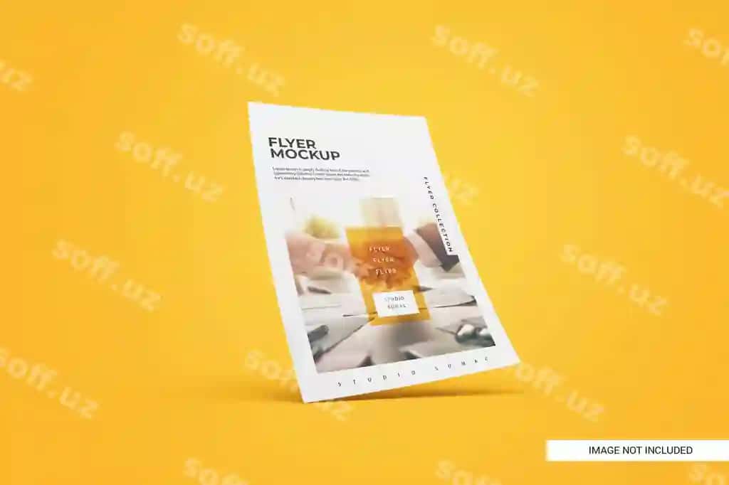 Ijodiy flyer namunasi | Creative flyer mockup