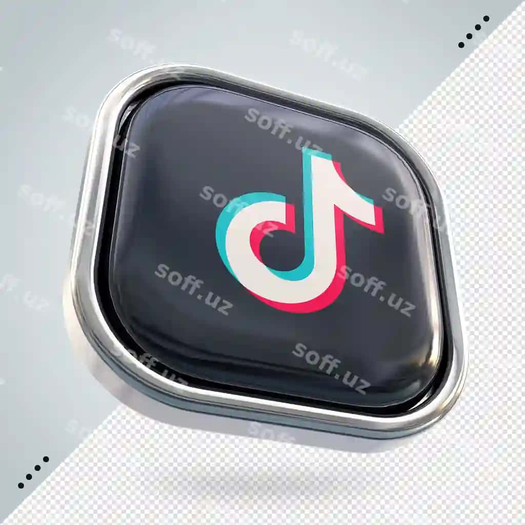 Tiktok logotipi ijtimoiy tarmoqlar 3d render uslublari | Tiktok logo social media 3d render styles