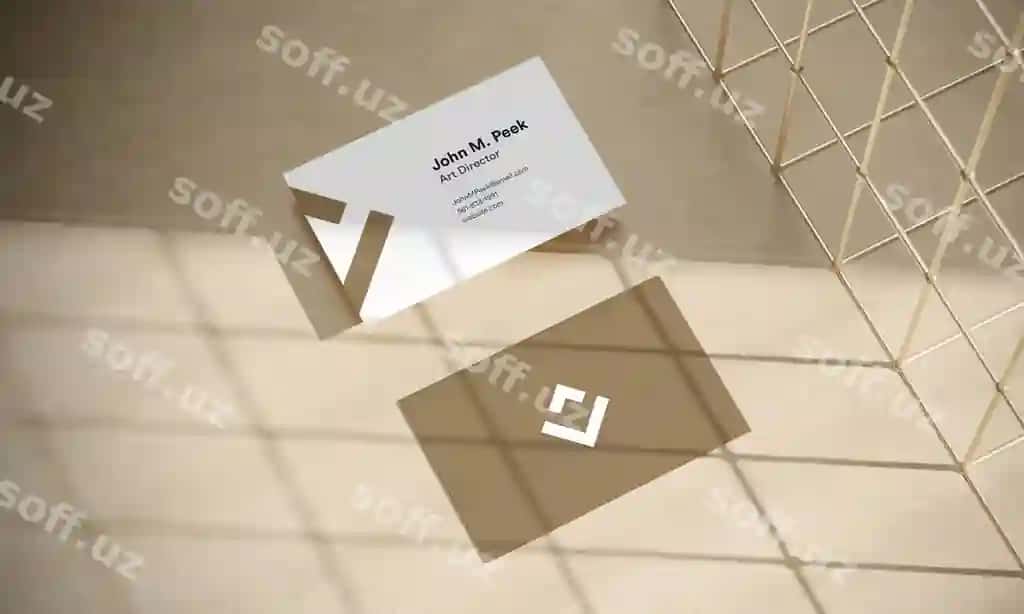 Kommert kartasi logotipi mockup | Business card logo mockup