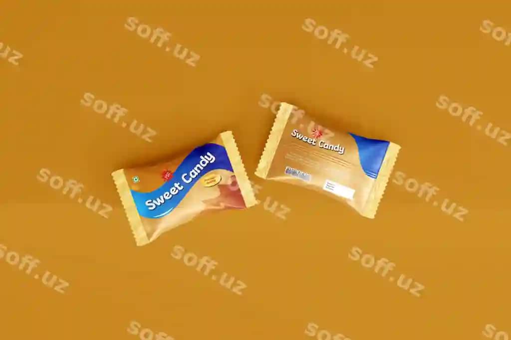 Shirin shokolad konfet mockup psd | Sweet chocolate candy mockup psd