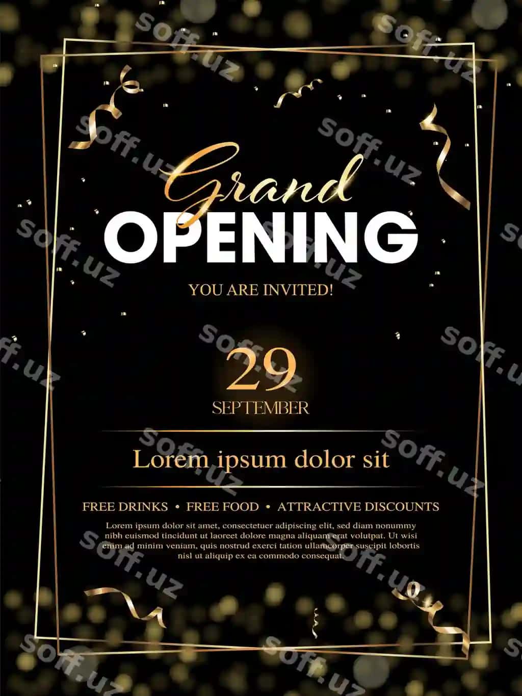 Grand ochish flyeri dizayni | Grand opening flyer design