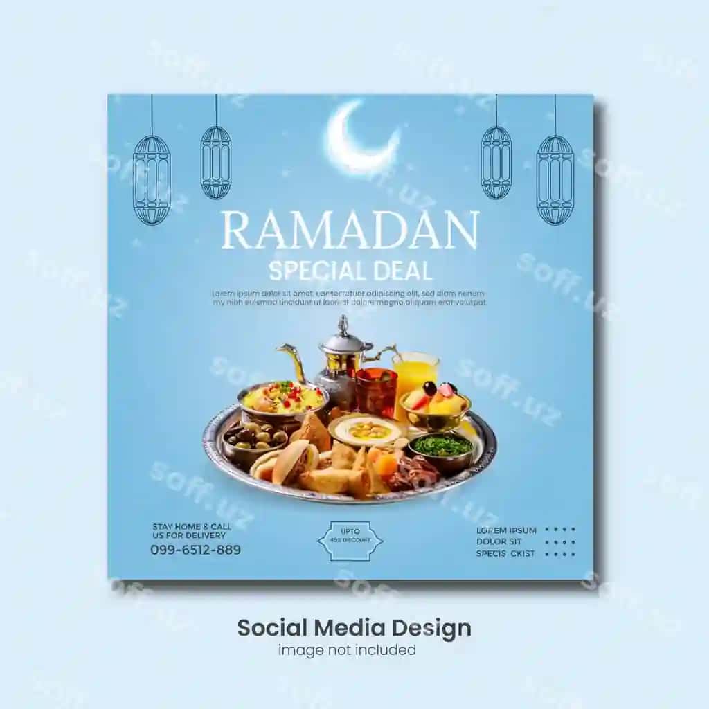 Ramazon ijtimoiy post dizayni | Ramadan social post design