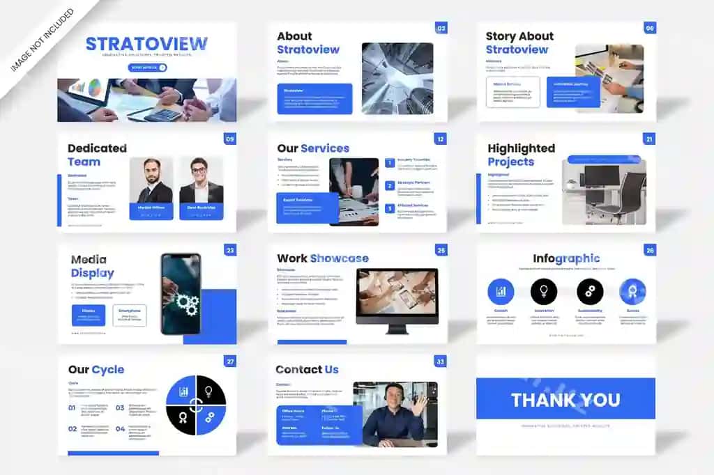 Stratoview biznes prezentatsiya dizayn shabloni | Stratoview business presentation design template