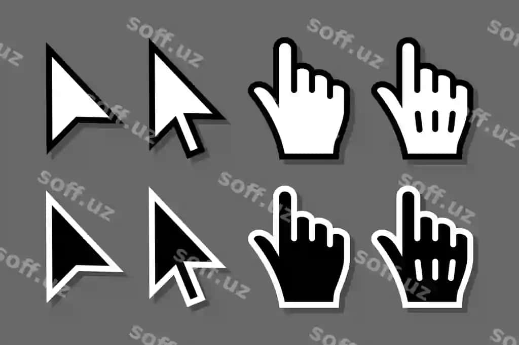 Sichqoncha oyoqcha ko'rsatkich | Mouse arrow pointer