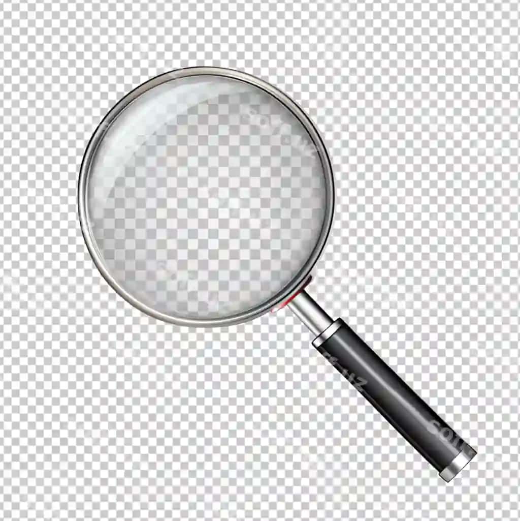 Kattotgich ajraltirilgan shaffof fonda | Magnifier isolated transparent background