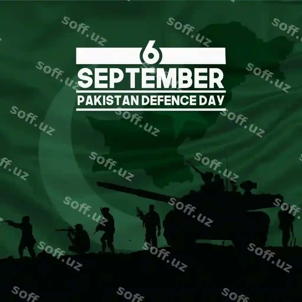 6-sentabr Pokiston himoya kuni vektor shablon | 6th september pakistan defence day vector template