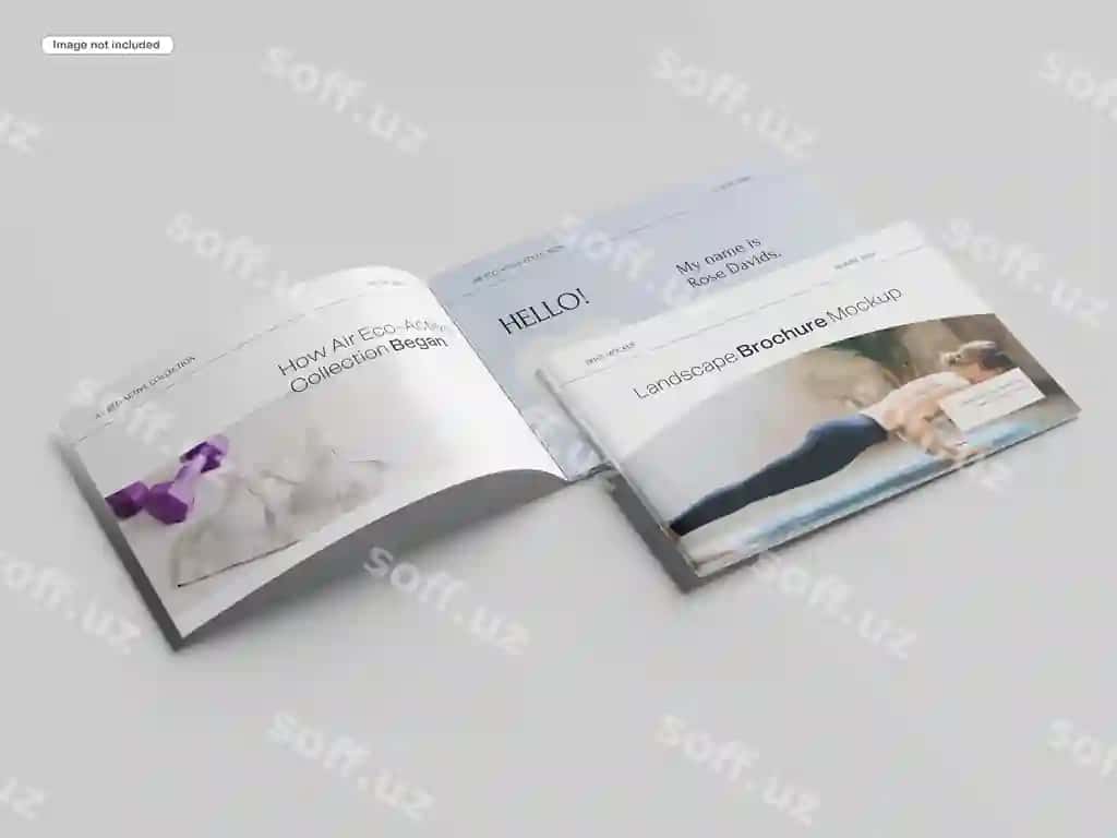 Landshtiz broshyur namunasi | Landscape brochure mockup