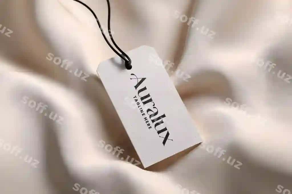 Beloq namuna hinlt mato | Tag mockup silk fabric
