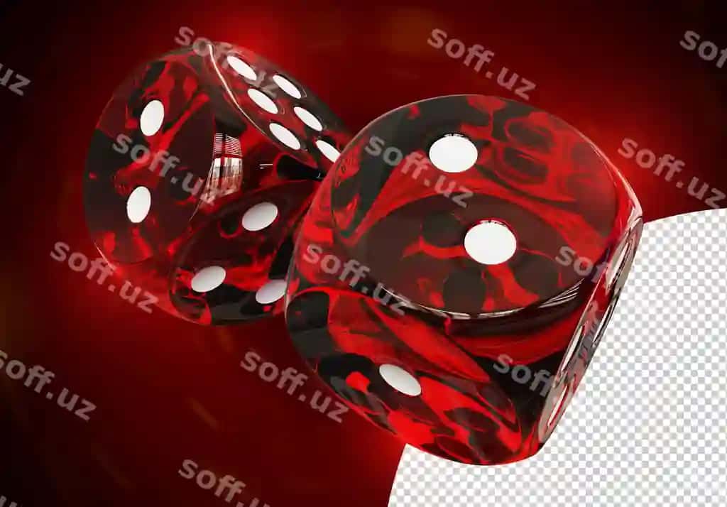 Qizil deylar kazino 3d render | Red dice casino 3d render