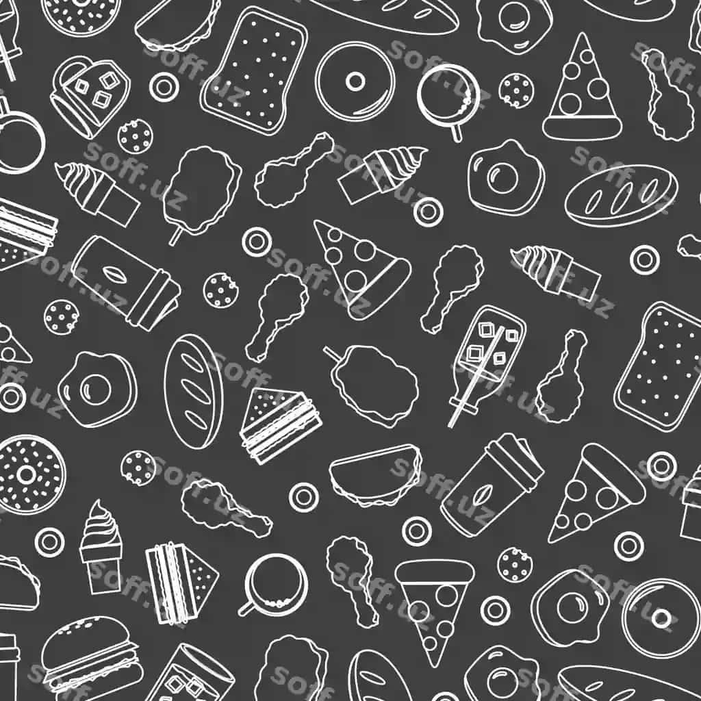 Ovqat ichimlik shabloni foni | Food drink pattern background