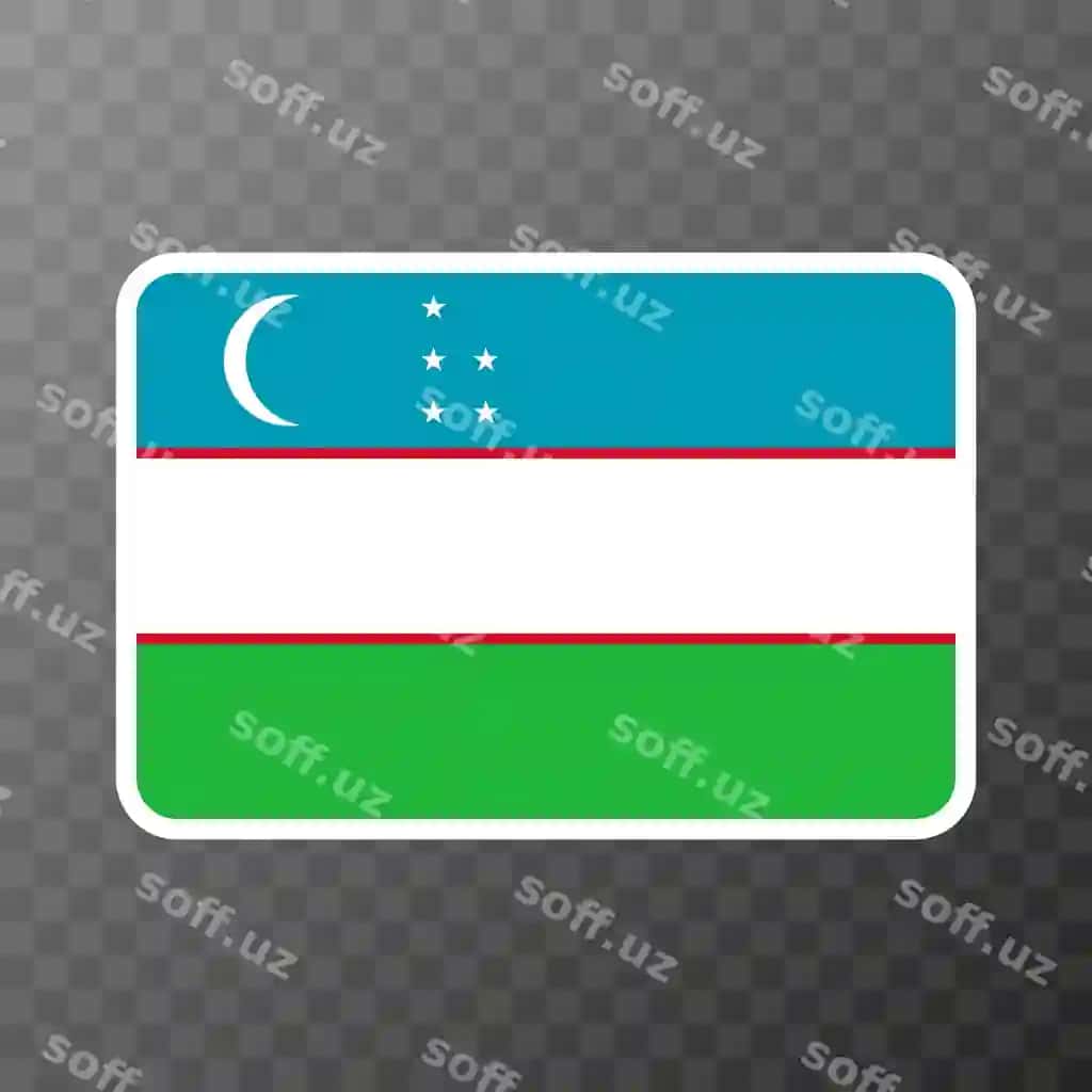 O'zbekiston bayrog'i rasmiy ranglari nisbati vektor illustratsiyasi | Uzbekistan flag official colors proportion vector illustration