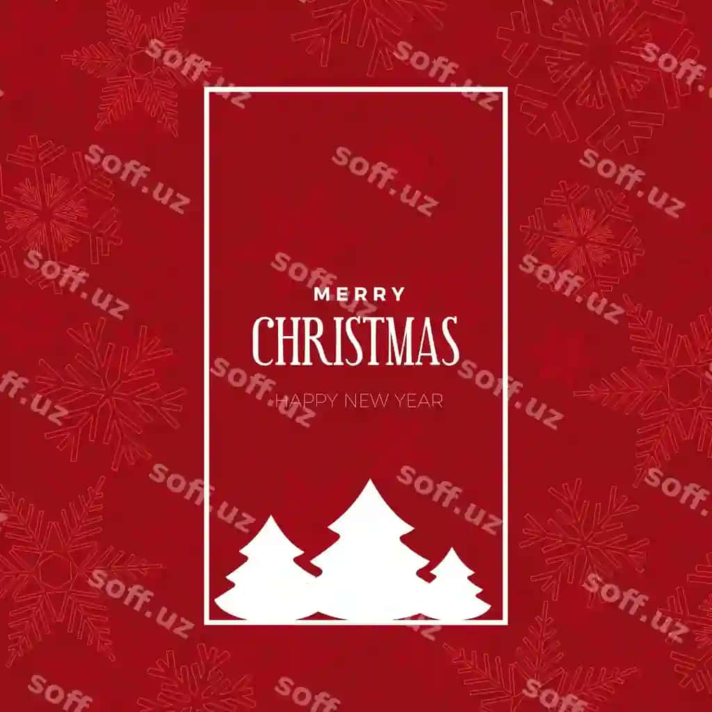 Baxrom Sinta Yangi Yil Bilan Salom Taklifnoma Menyu Qopliq Vektor | Merry christmas happy new year greeting invitation menu cover vector