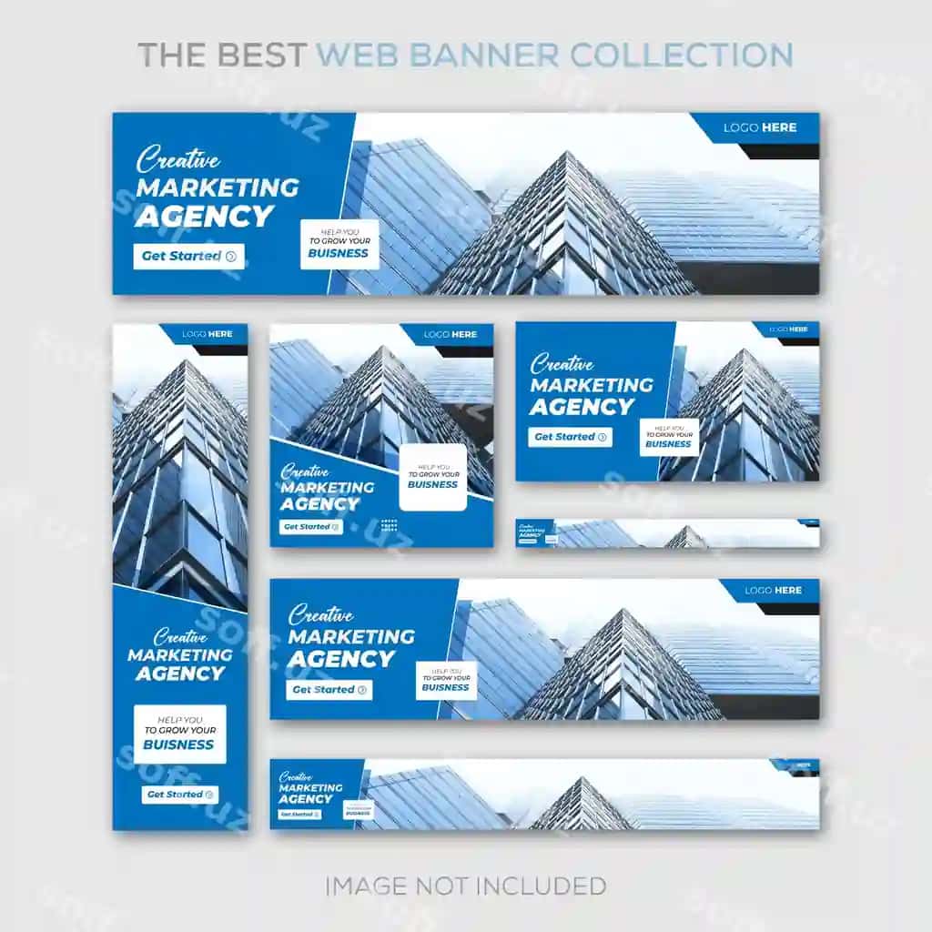 Veb banerlar Google reklamalari dizayn shablon to'plami | Web banners google ads design template set