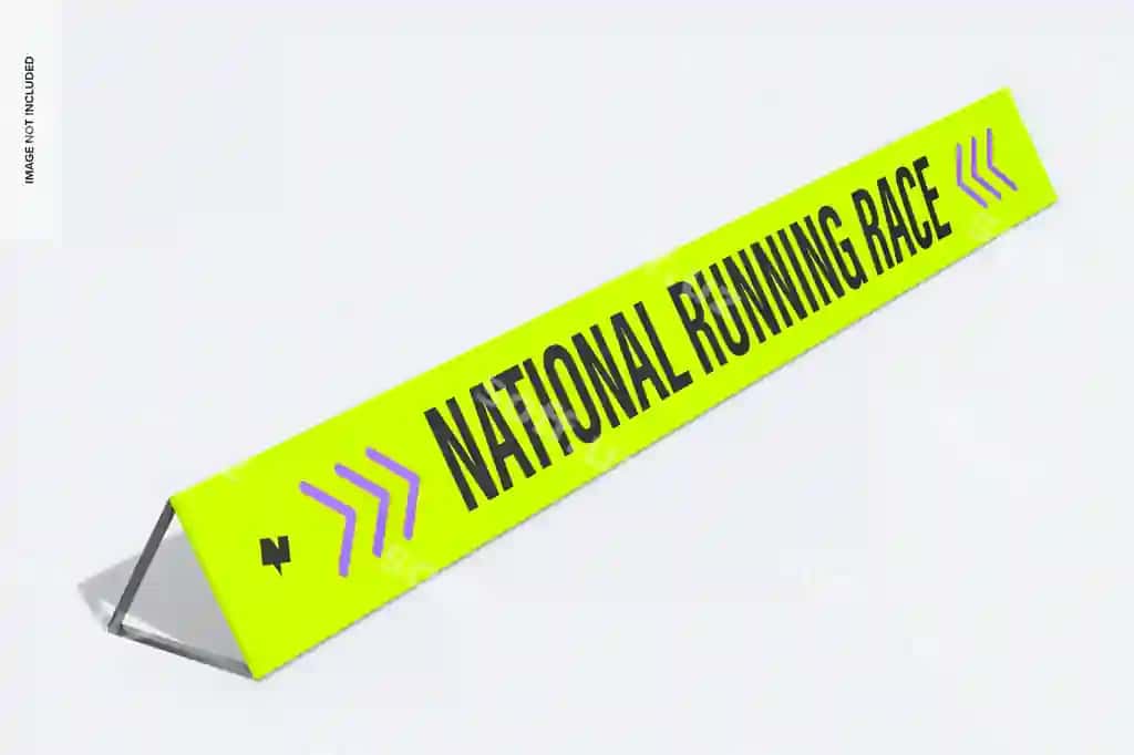 Sport pol to'siq namunasi chap tomondan ko'rinish | Sport floor barrier mockup left view