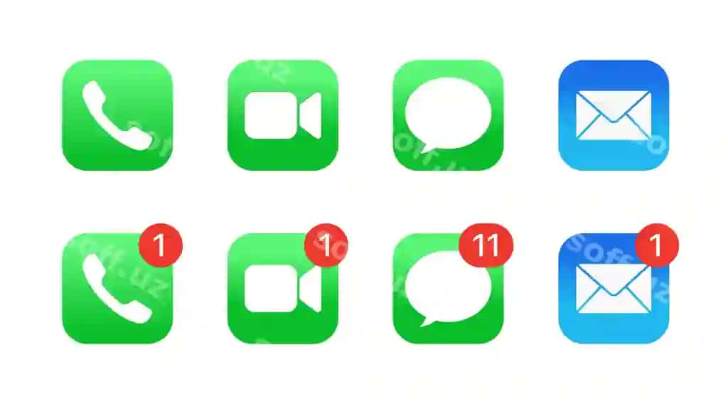 Telefon qo'ng'iroq ikonka to'plami streming ikonka to'plami videoqo'ng'iroq tugmalar to'plami | Phone calling icon set streaming icon set video call buttons set