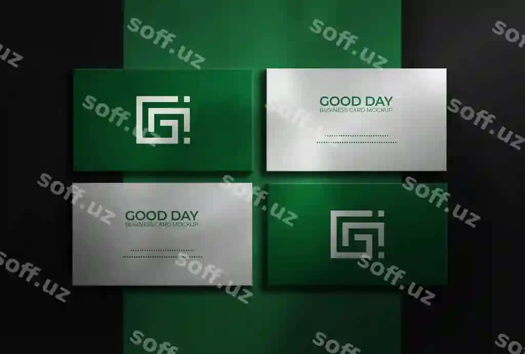Realistik biznes karta namunasi soya qatlami bilan | Realistic business card mockup with shadow overlay