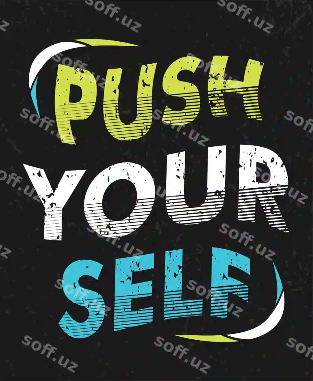 O'zingni motivatsiya tipografiya poster dizaynlari | Push yourself typography poster designs
