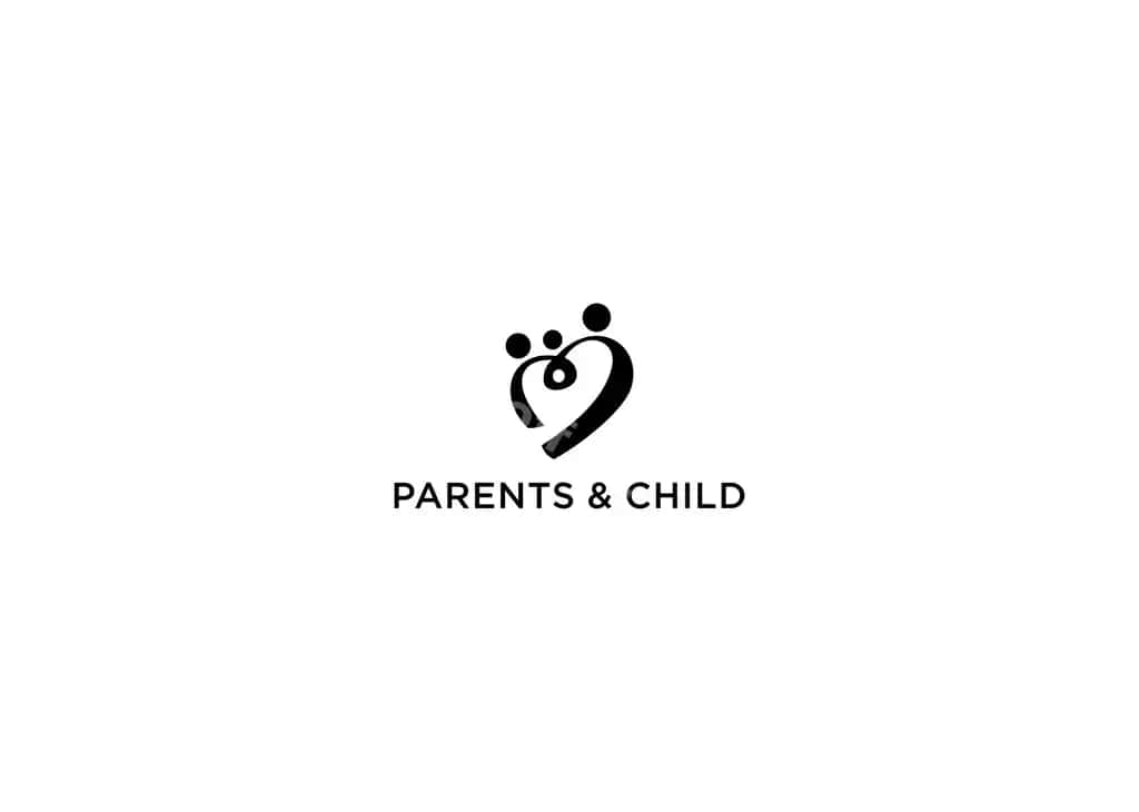 Ona bola logotipi dizayni vektor illustratsiyasi | Parent child logo design vector illustration