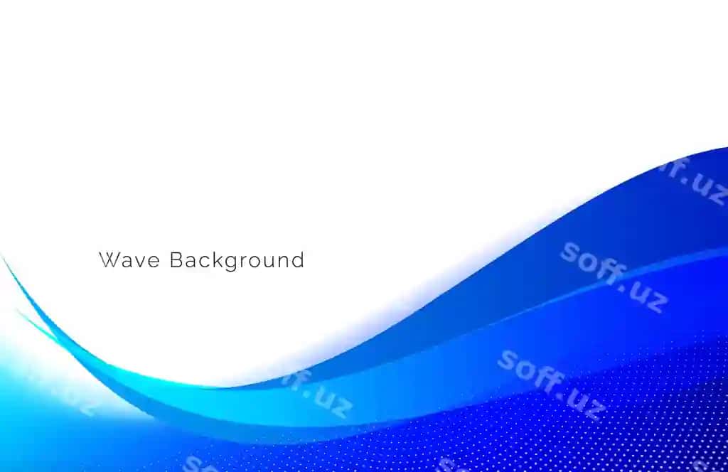 Abstrakt stilli ko'k dalg'a dizayn fon | Abstract stylish blue wave design background