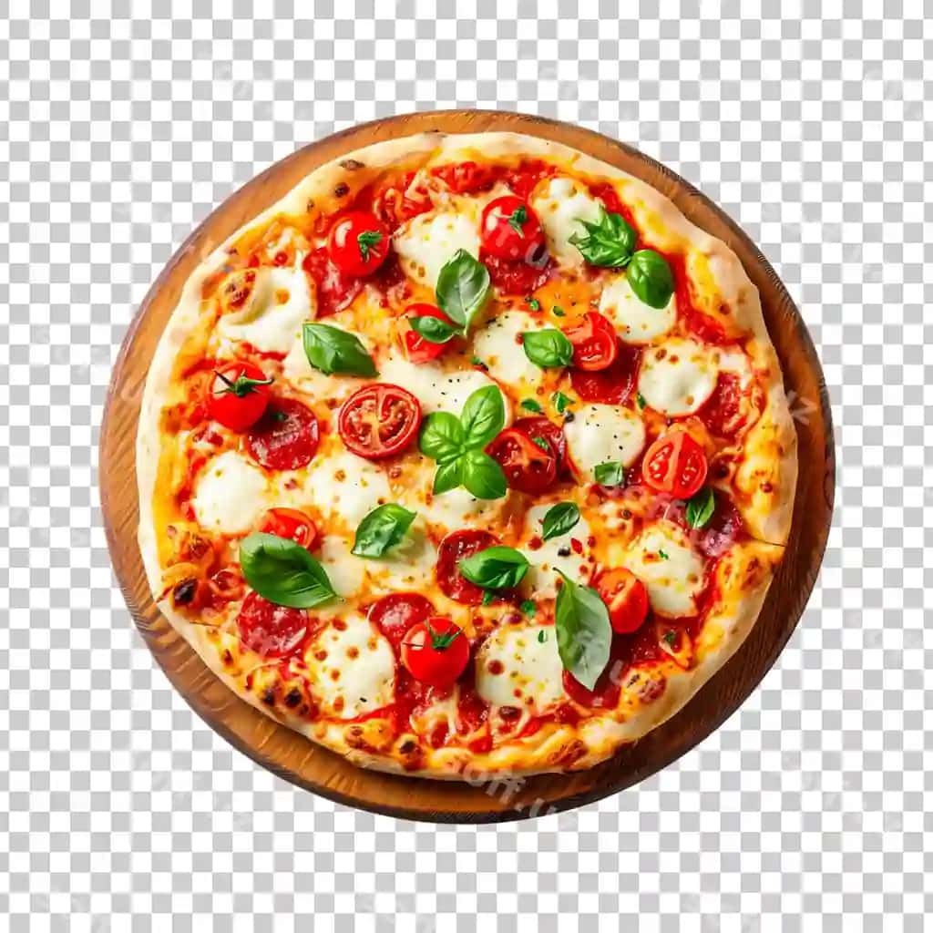 Pitsa pomidorlar bilan mozzarella mozzarella | Pizza with tomatoes mozzarella mozzarella