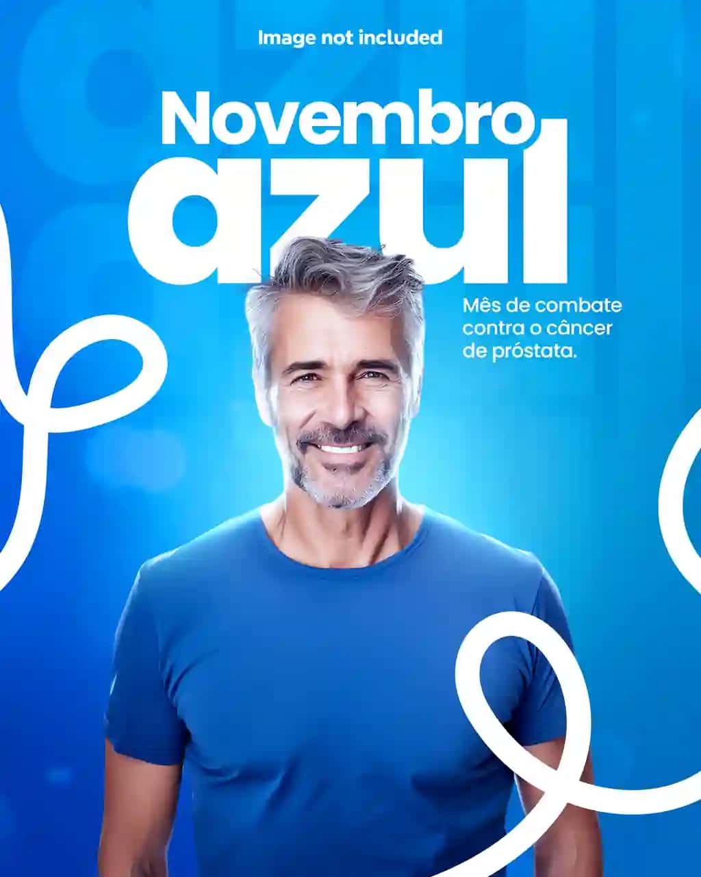 Psd feed shablon ko'k noyabr prostata saratoni xabardorlik oy | Psd feed template blue november prostate cancer awareness month