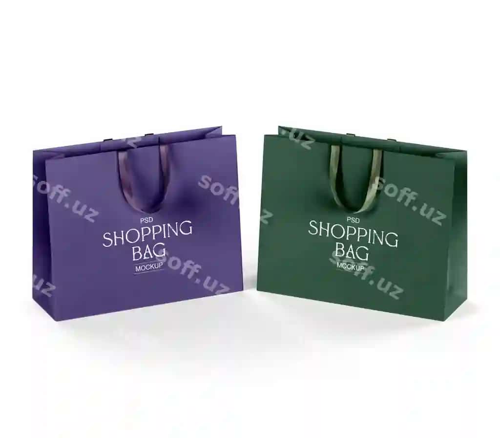 Xarid sumkalari namuna dizayni | Shopping bags mockup design