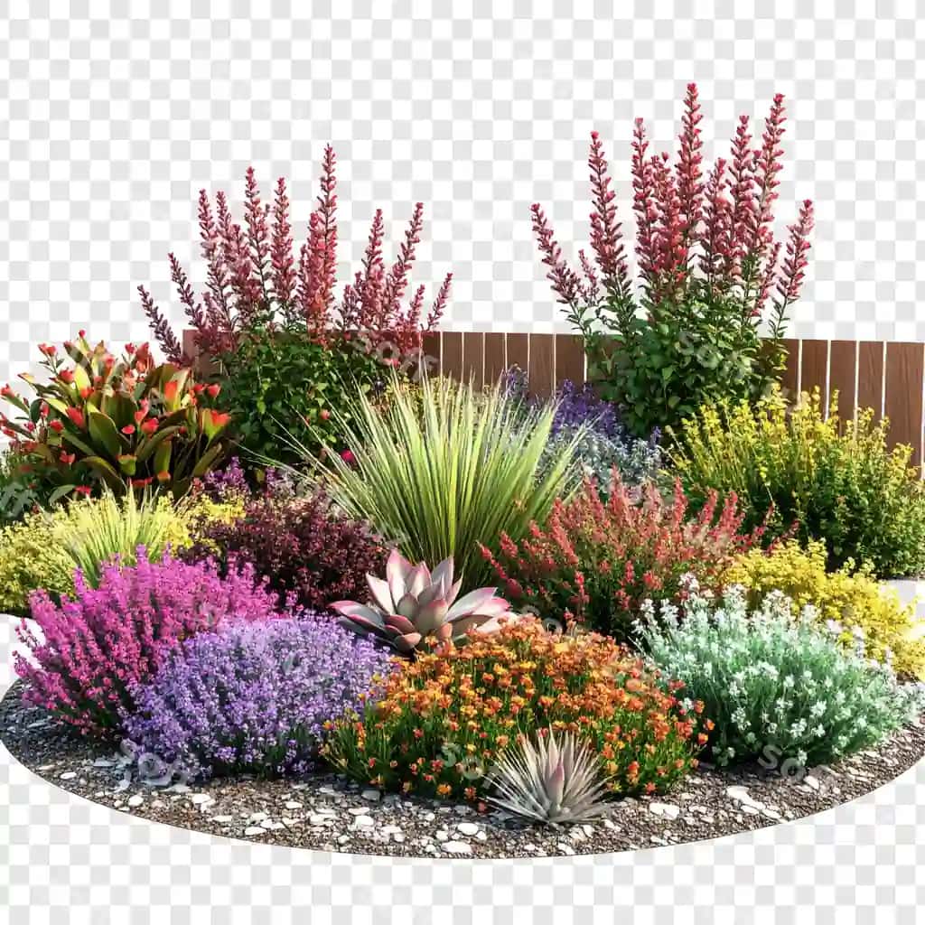 Rangli joylashuv turli xil o'simliklar bog' dizayni | Colorful arrangement various plants garden design