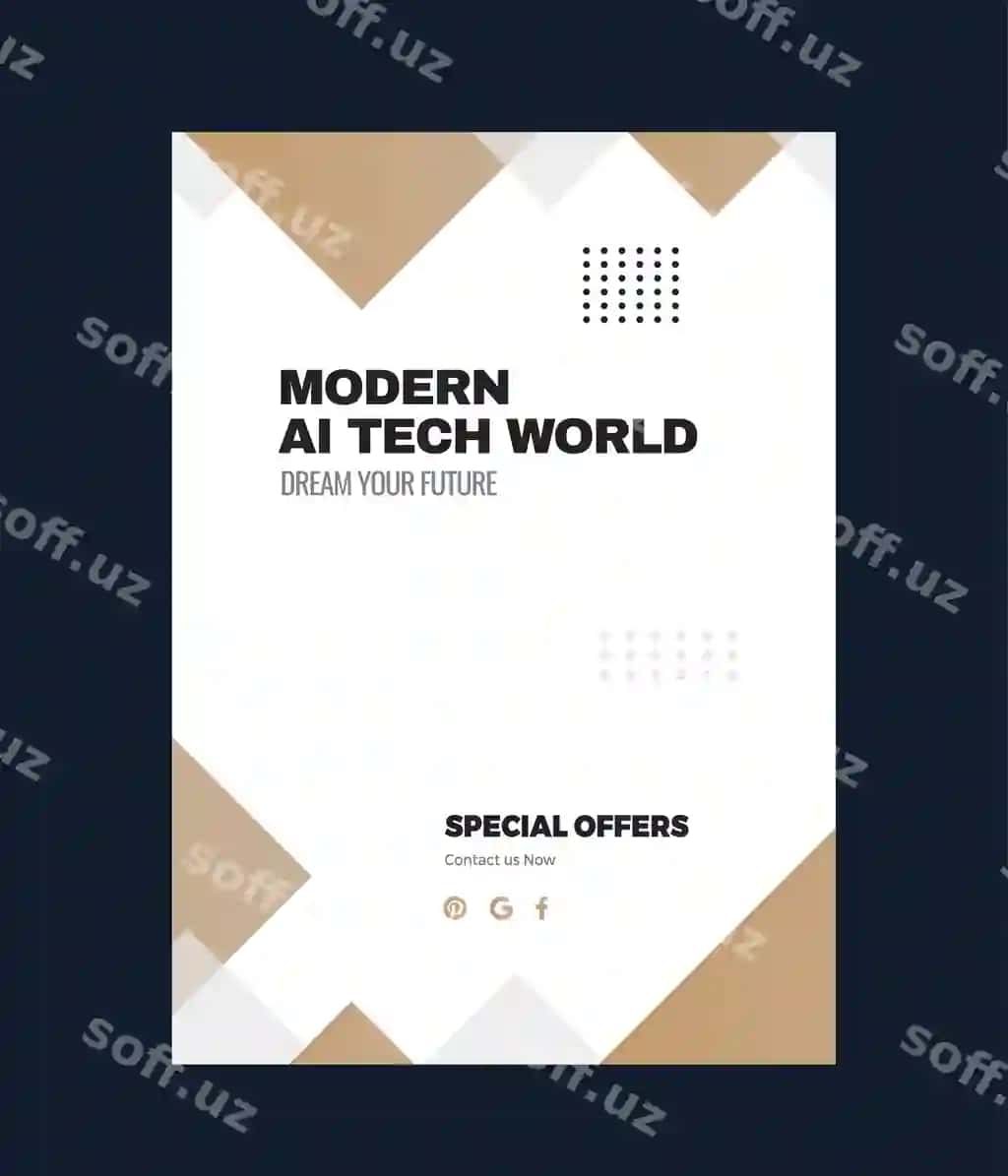 Minimal Tex Poster Dizayni Bisnes Yorqin Jigarrang Gradient | Minimal tech poster design business light brown gradient
