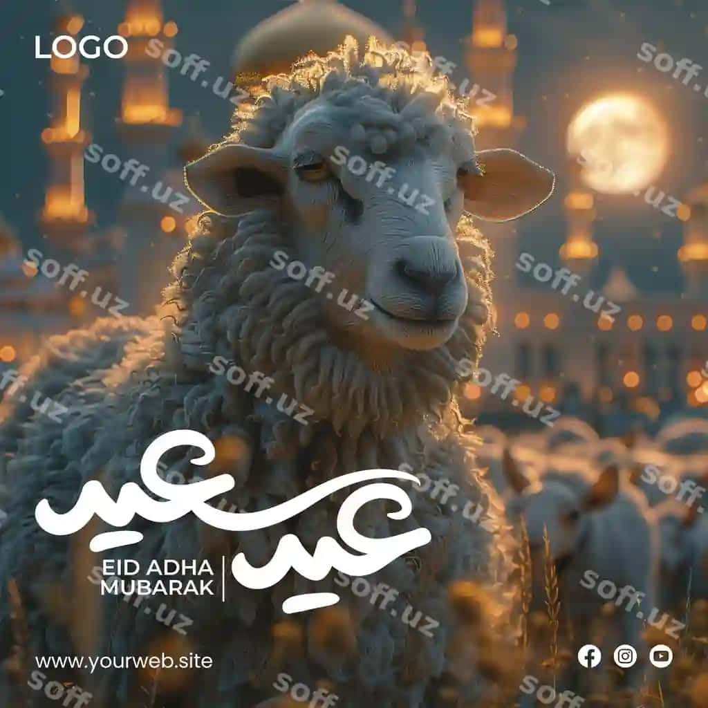 Qurbon hayiti dizayn shabloni | Eid al adha design template