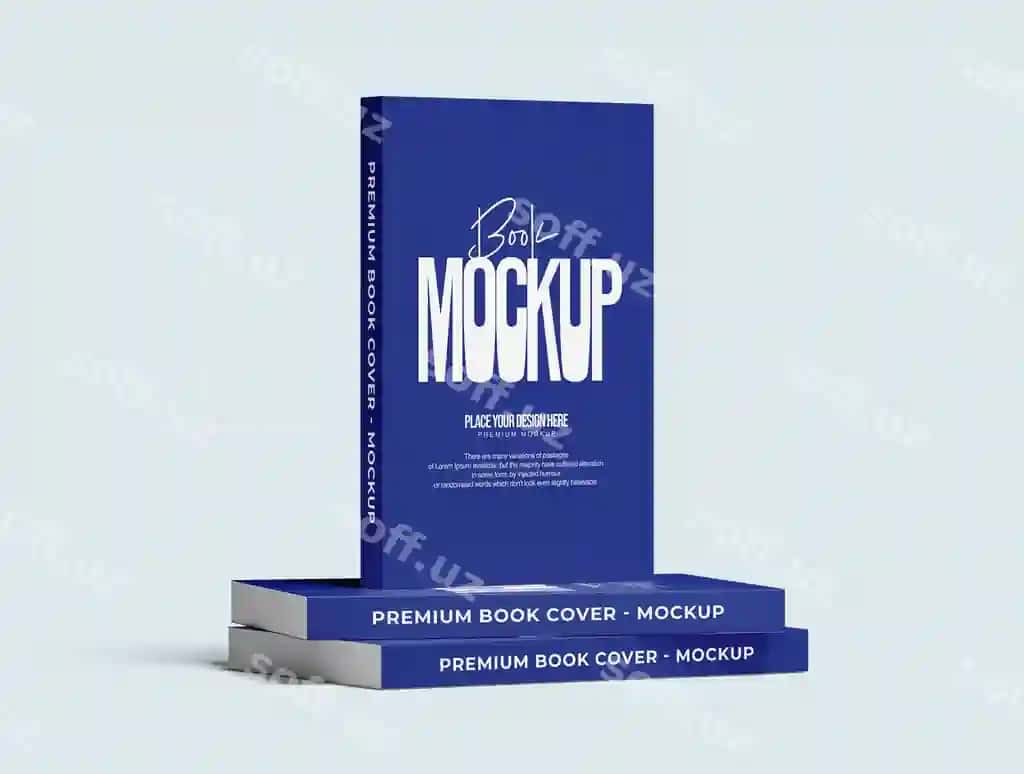 Premium kitob varaqi namuna shabloni | Premium book cover mockup template