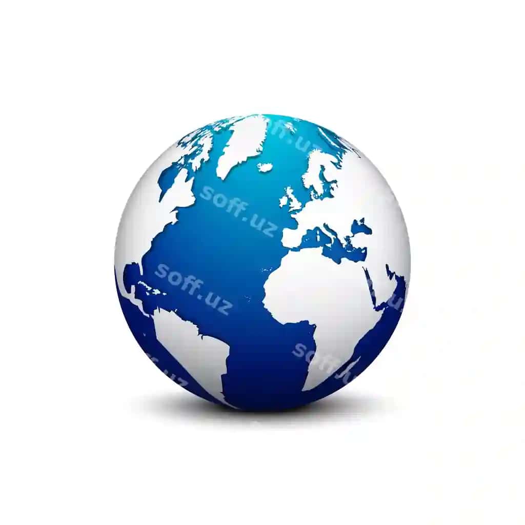 Ko'k sharq soyani ajraltirilgan | Blue planet shadow isolated