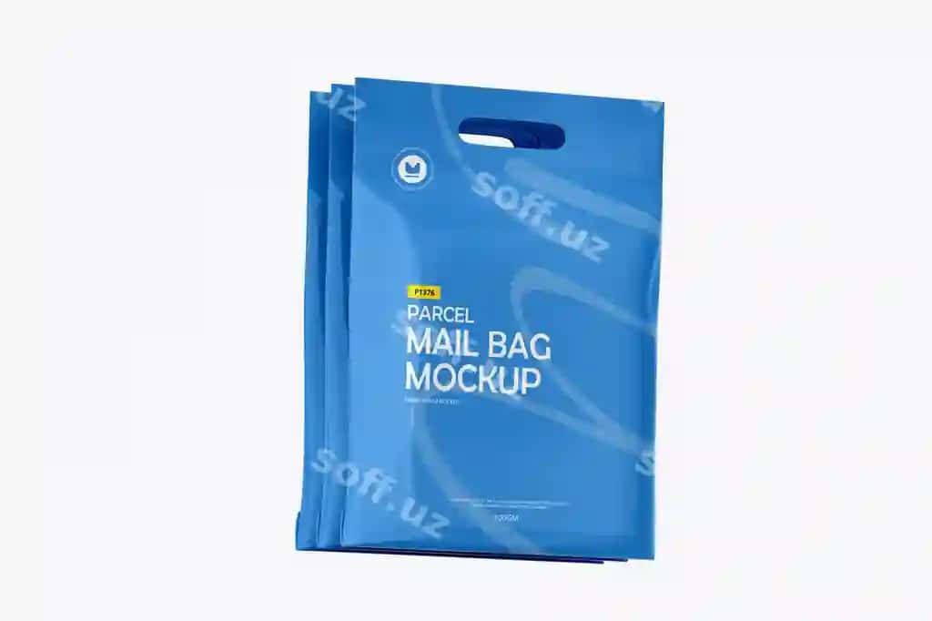 Plastik xarid qabati namunasi | Plastic shopping bag mockup