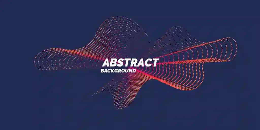 Dinamik to'lqinlar chiziqli zarrachalar bilan vektor mavhum fon | Vector abstract background with dynamic waves line particles