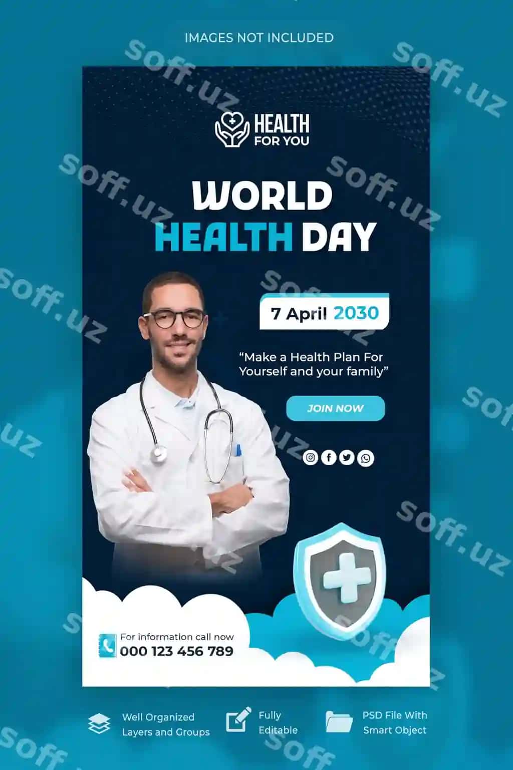 Instagram hikoyalari Dunyo sog'liq kuni | Instagram stories world health day