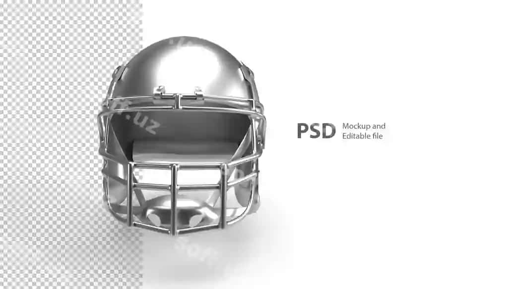 Yaqin futbol helm, ajraltirilgan 3D render | Close up football helmet isolated 3d rendering