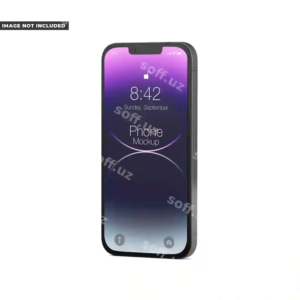 Premium mobil telefon ekran mockup shabloni | Premium mobile phone screen mockup template
