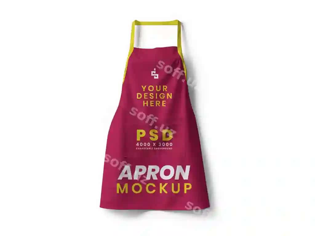 Dastlabki shablonni ko'rib chiqish | Apron mockup template
