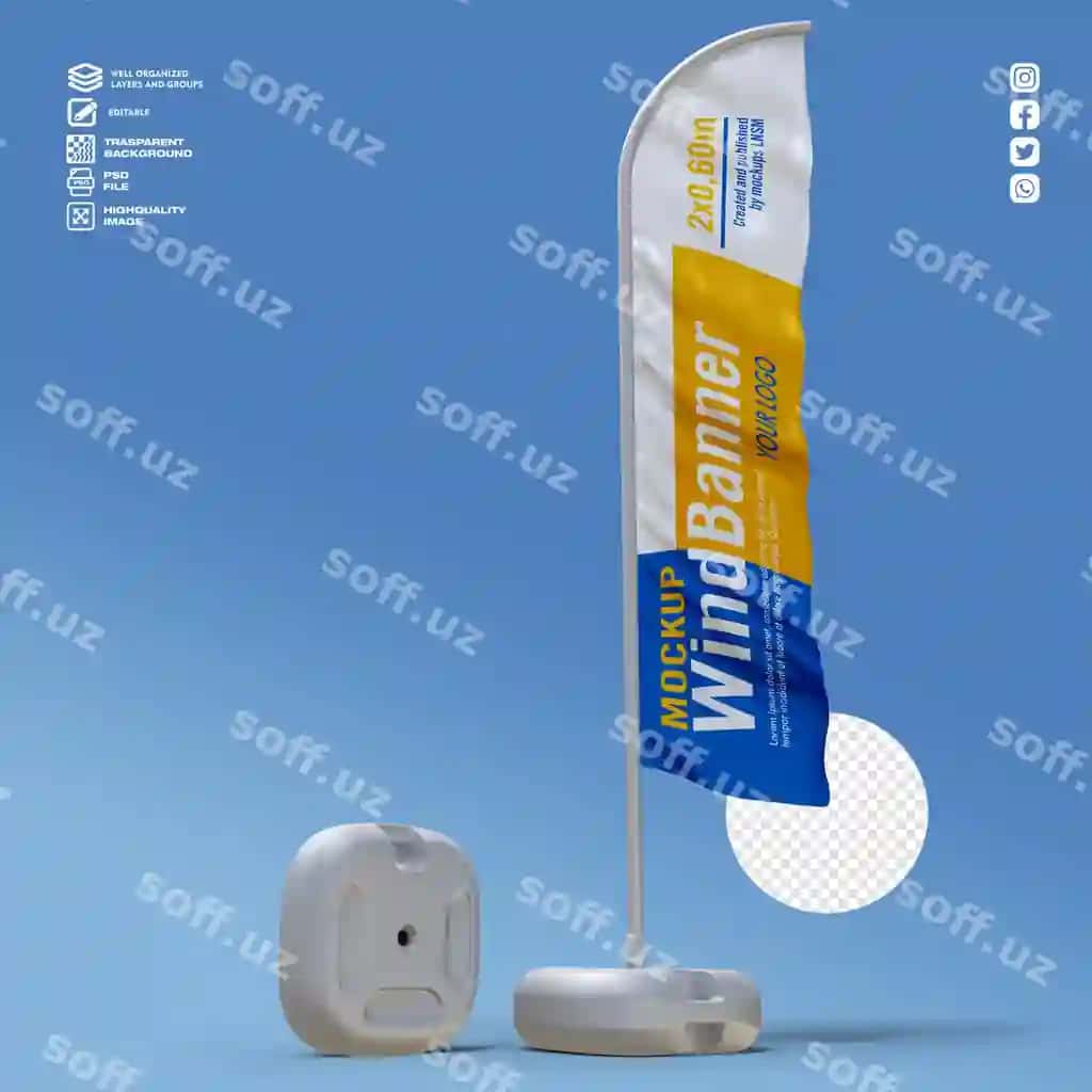 Haqiqiy oq bayrogʻ uslubidagi matal bayrogʻ | Realistic white flag style fabric banner