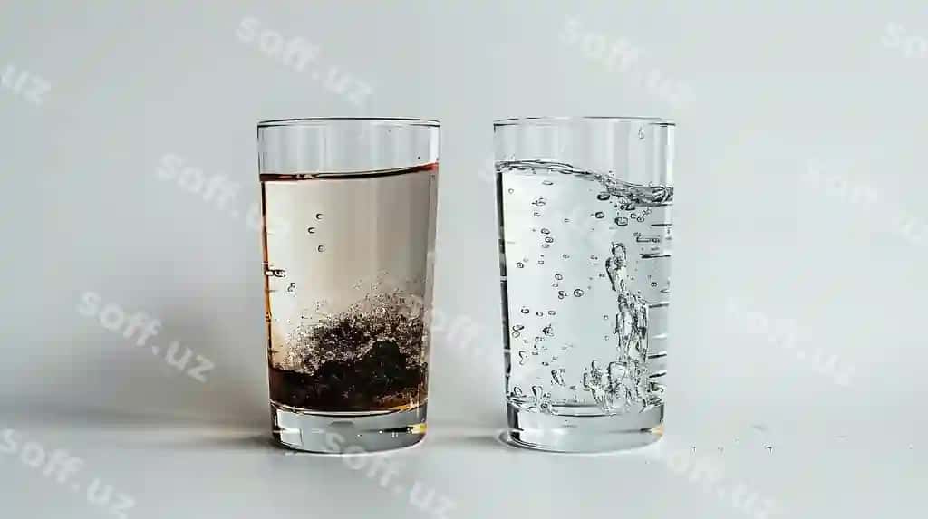 Stakan suw muz bilan ichida | Glass water glass with ice it