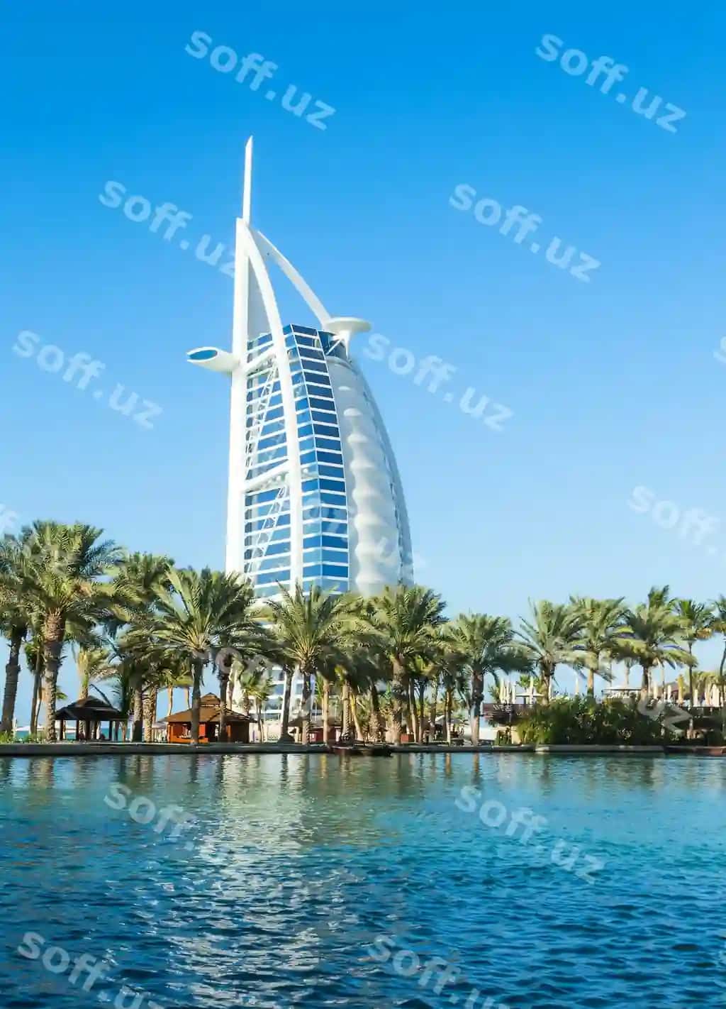 Umumiy ko'rinish dunyoning birinchi yetti yulduza hashamatli mehmonxona Burj Al Arab | General view world s first seven stars luxury hotel burj al arab