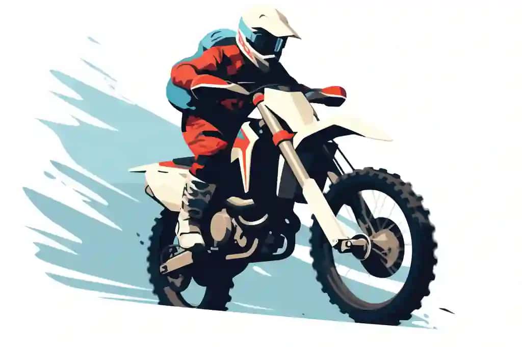 Dinamik motokross chavandozi tasviri | Dynamic motocross rider illustration