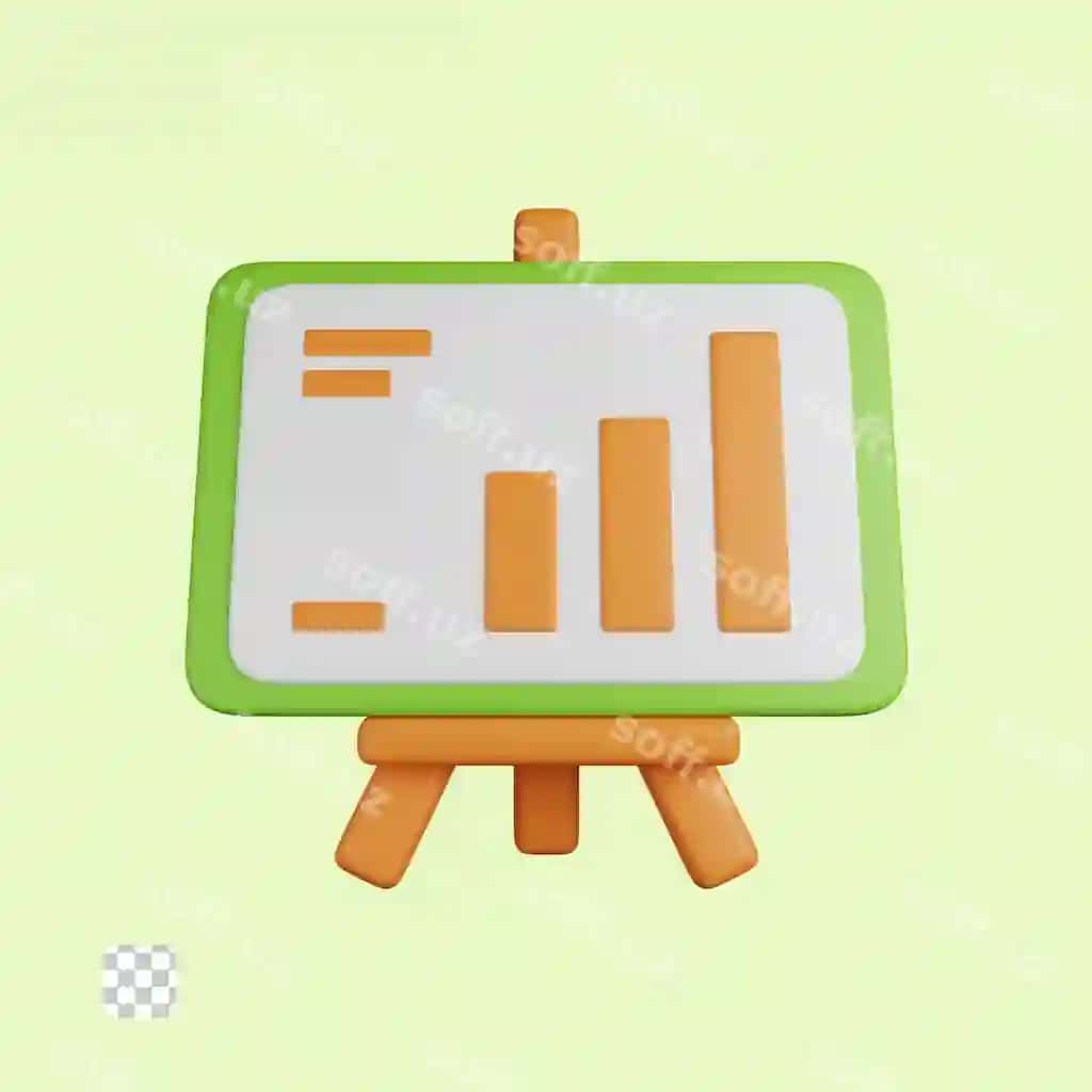 Ma'lumotlarni tahlil qilish 3D belgisi | Data analysis 3d icon