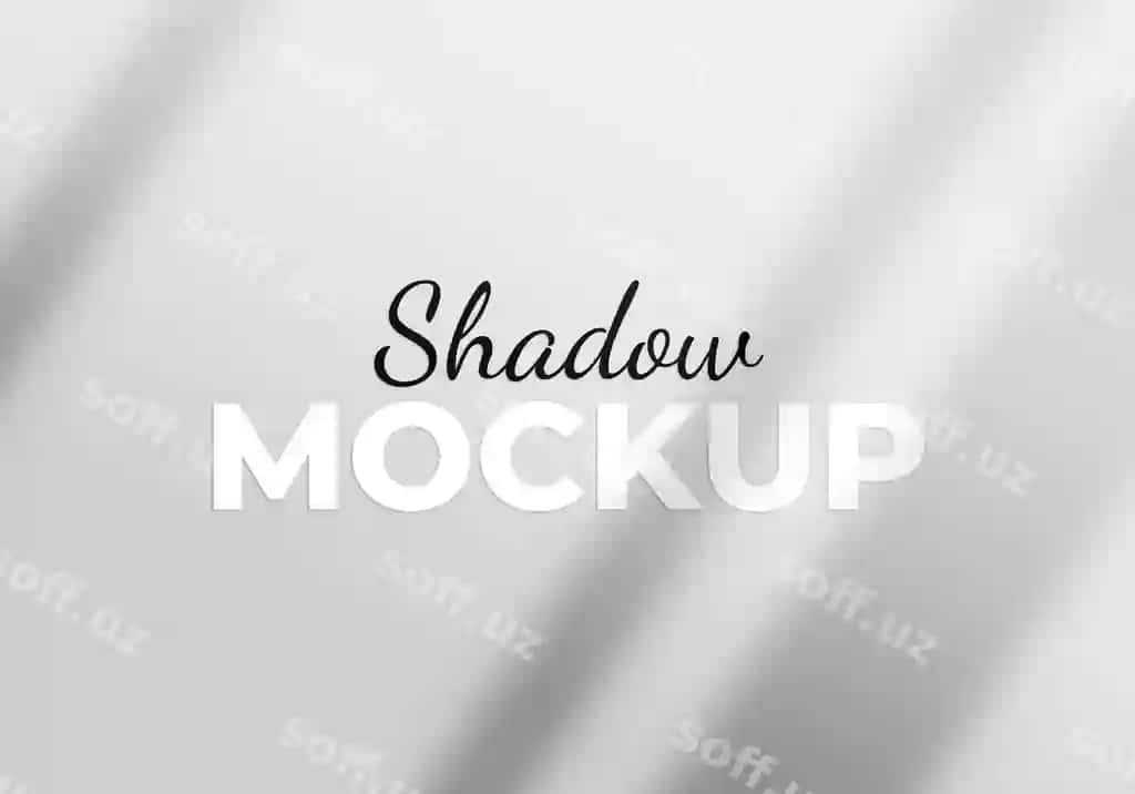 Soya qatlamli namuna PSD | Shadow overlay mockup psd